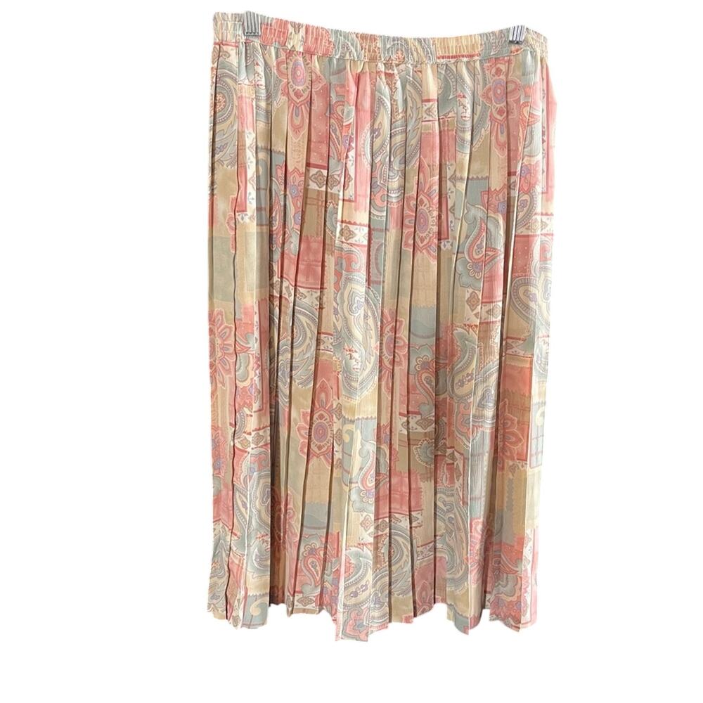 Alfred Dunner Paisley Pleated Skirt Size‎ 16